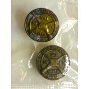 Vintage NRA 50 Ft Pro Marksman Award .5" Lapel Pin Set of 2
